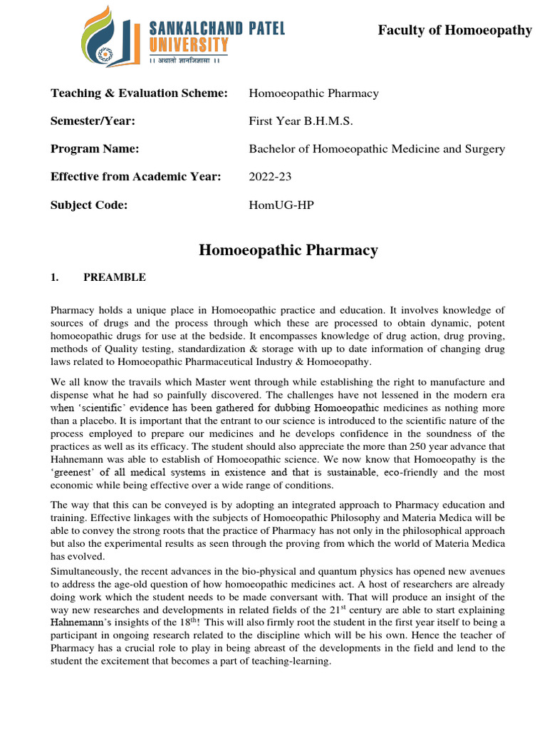 Homoeopathic Pharmacy | PDF | Homeopathy | Pharmacy