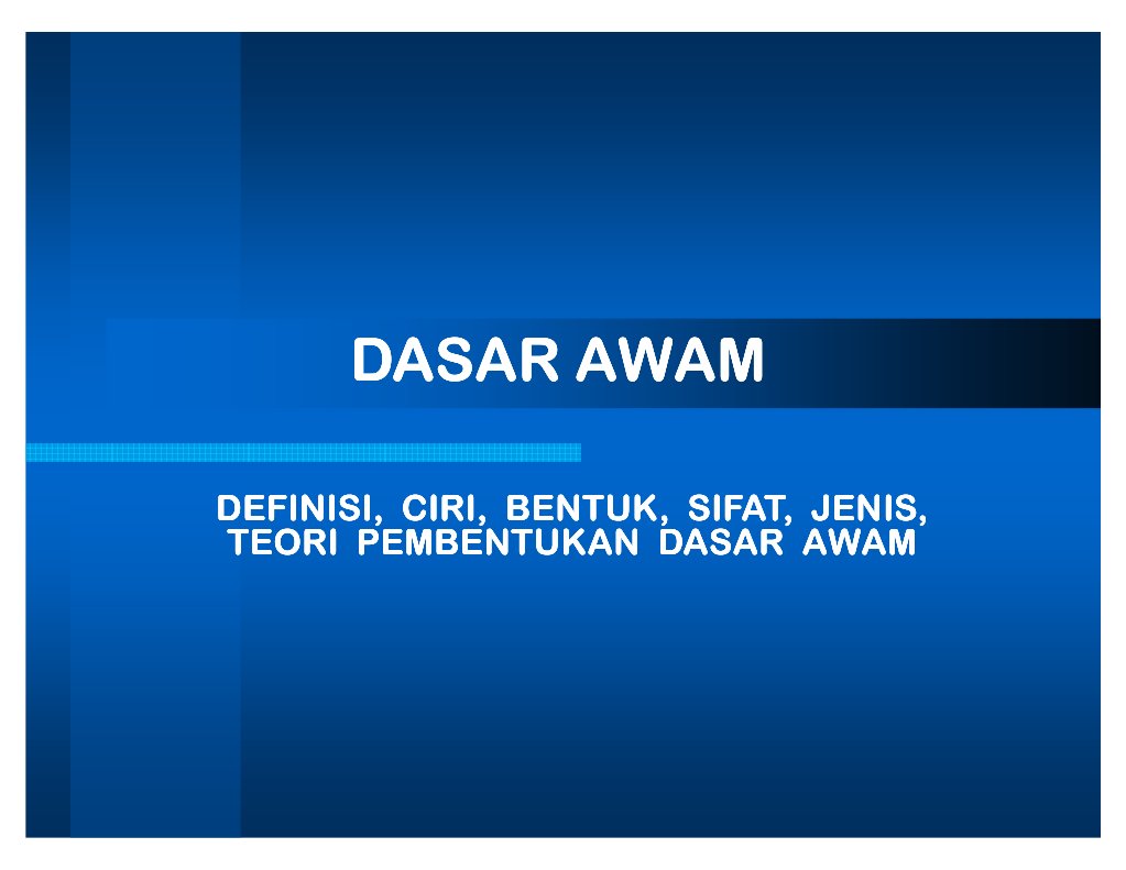 Bab 3 Dasar Awam Pdf