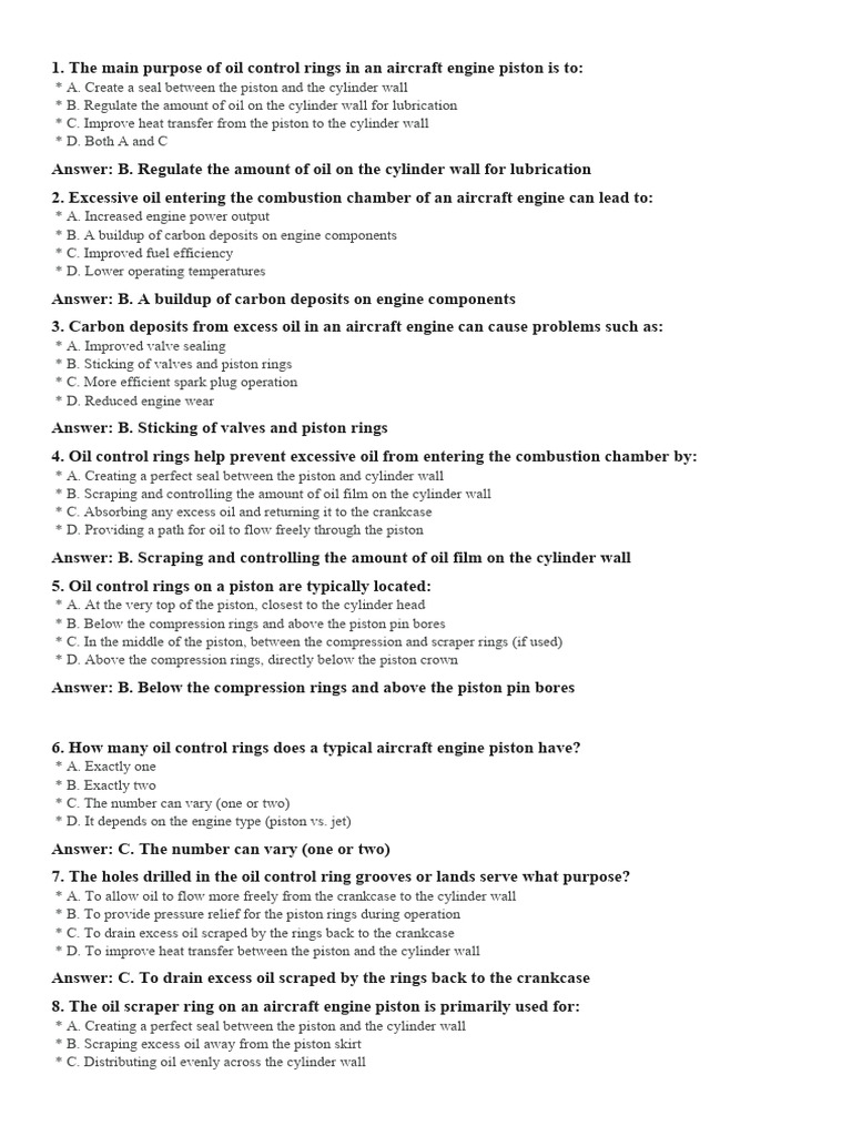 Questions | PDF | Piston | Internal Combustion Engine