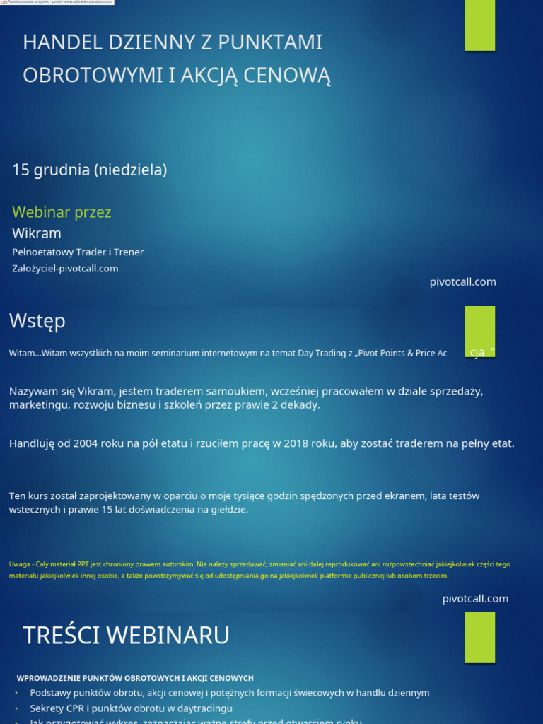 DAY TRADING WITH PIVOT POINTS & PRICE ACTION (001-066) .En - PL | PDF