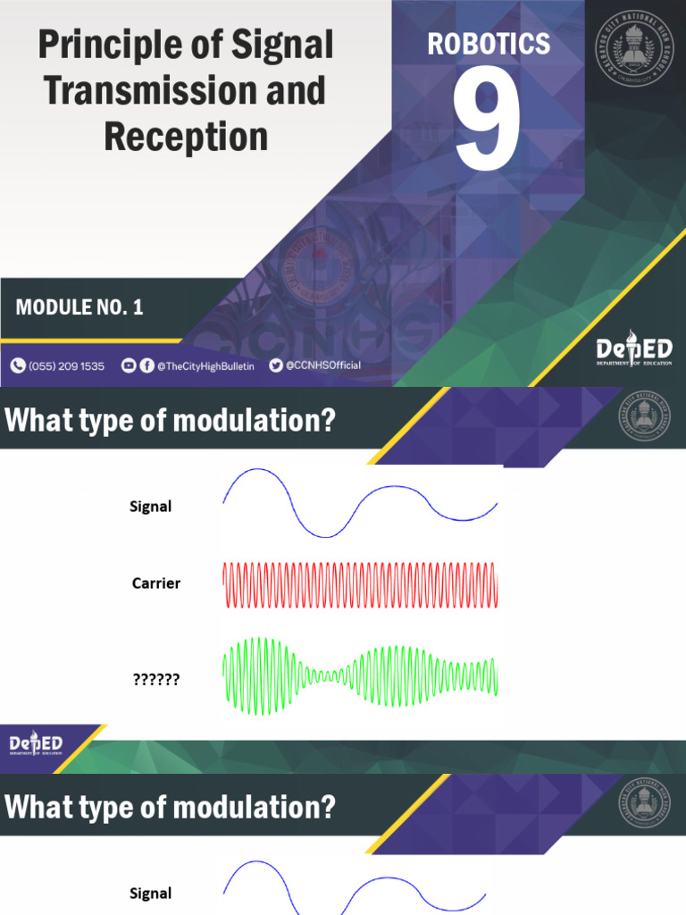 Q3 Wk2 Principle of Signal Transmission and Reception | PDF | Laser | Radar