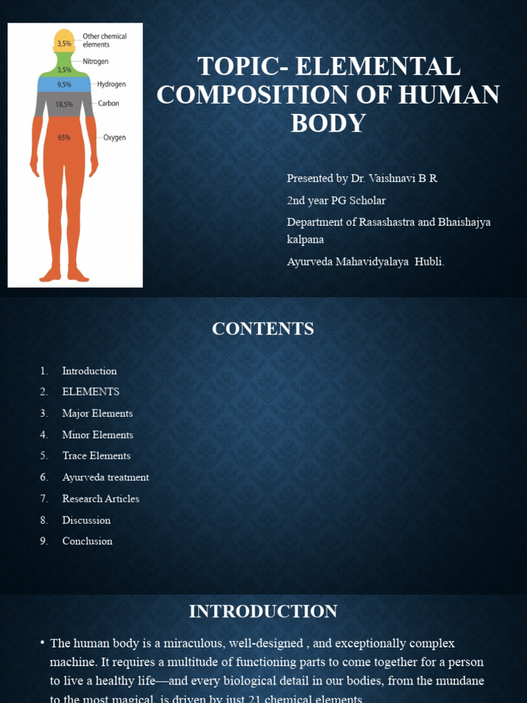 Elemental Composition of the Human Body | PDF | Dietary Supplements ...