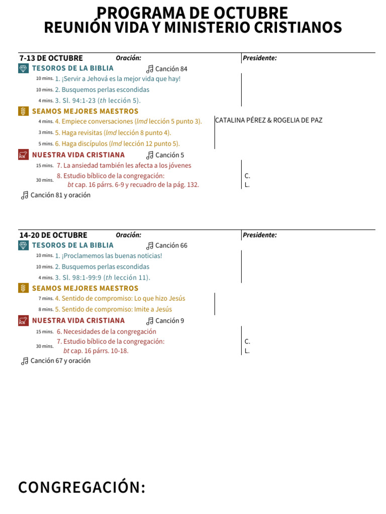 Programa VyMC Octubre 2024 | PDF