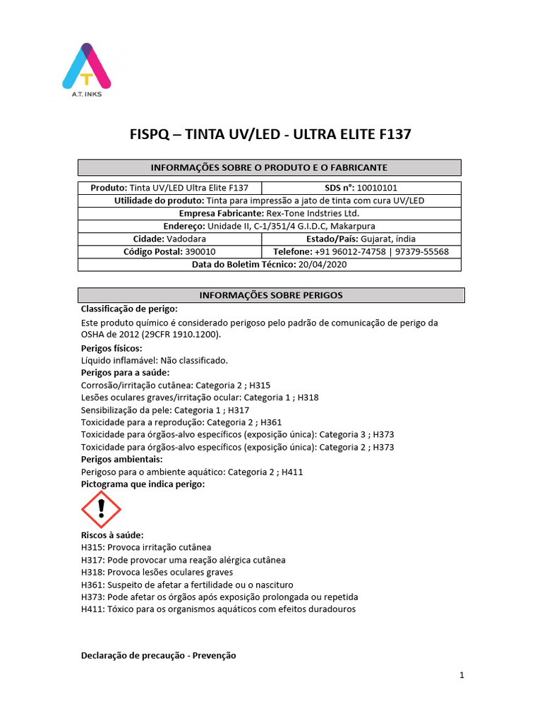 Fispq F137 | PDF | Química | Toxicidade
