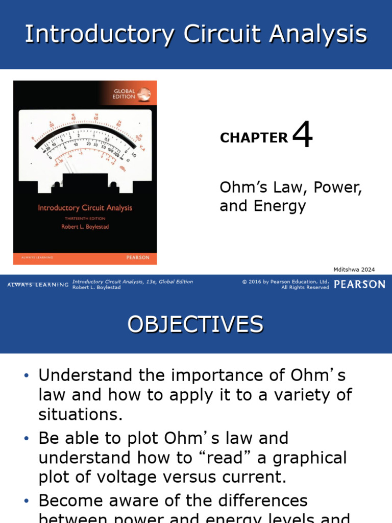CHPT 04 - GE - C4 - Ohm's Law, Power, and Energy | PDF | Power (Physics ...