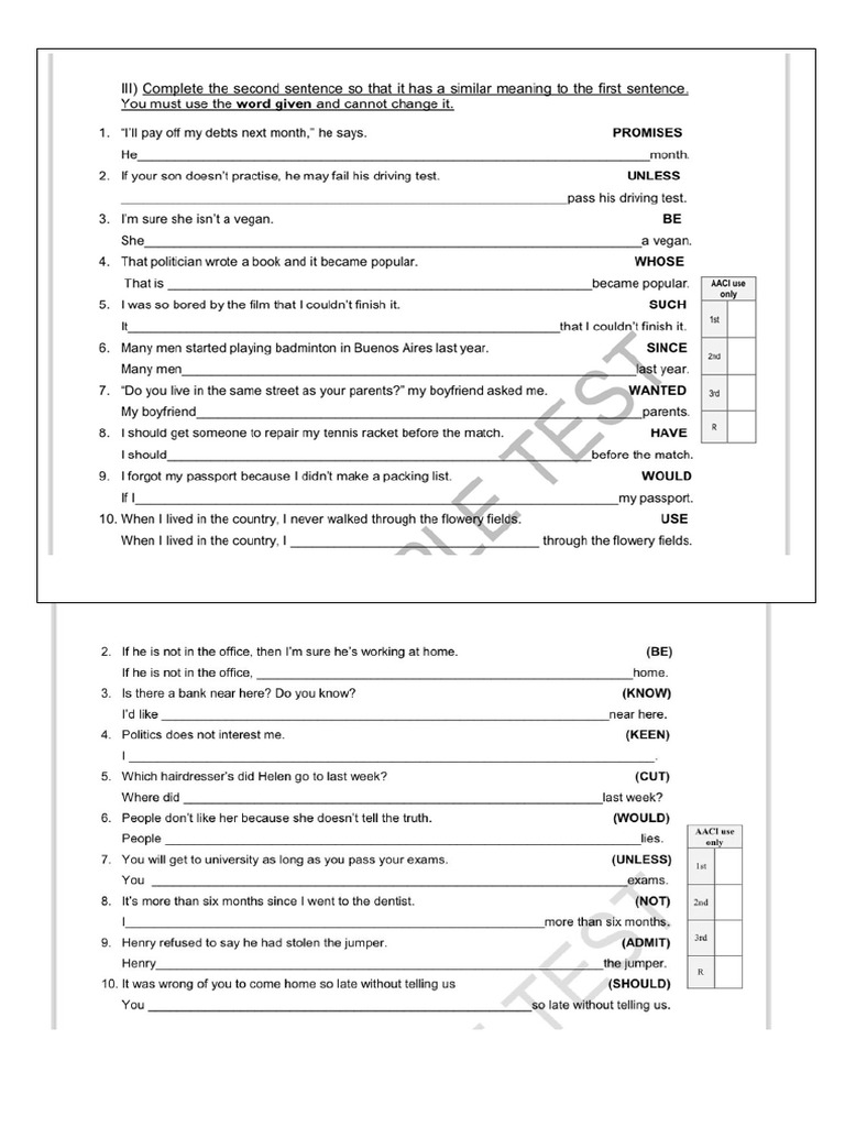 First practice pdf