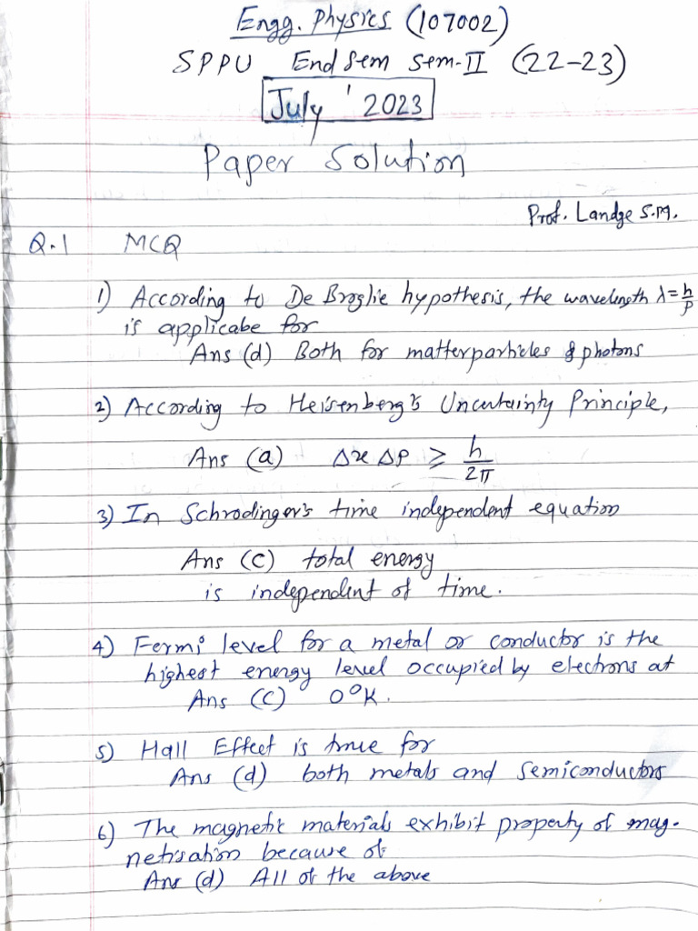 Sppu End Sem Sem II 22-23 | PDF