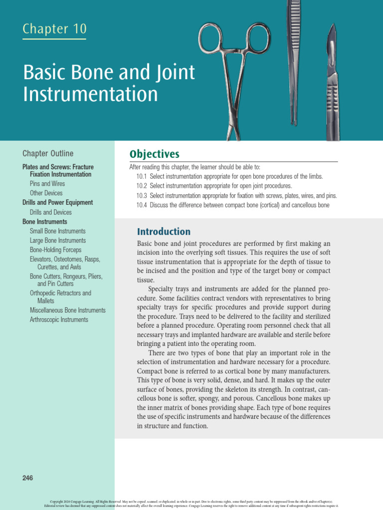 Surgical Instrumentation 3rd Ed CH 10 | PDF | Implant (Medicine) | Bone