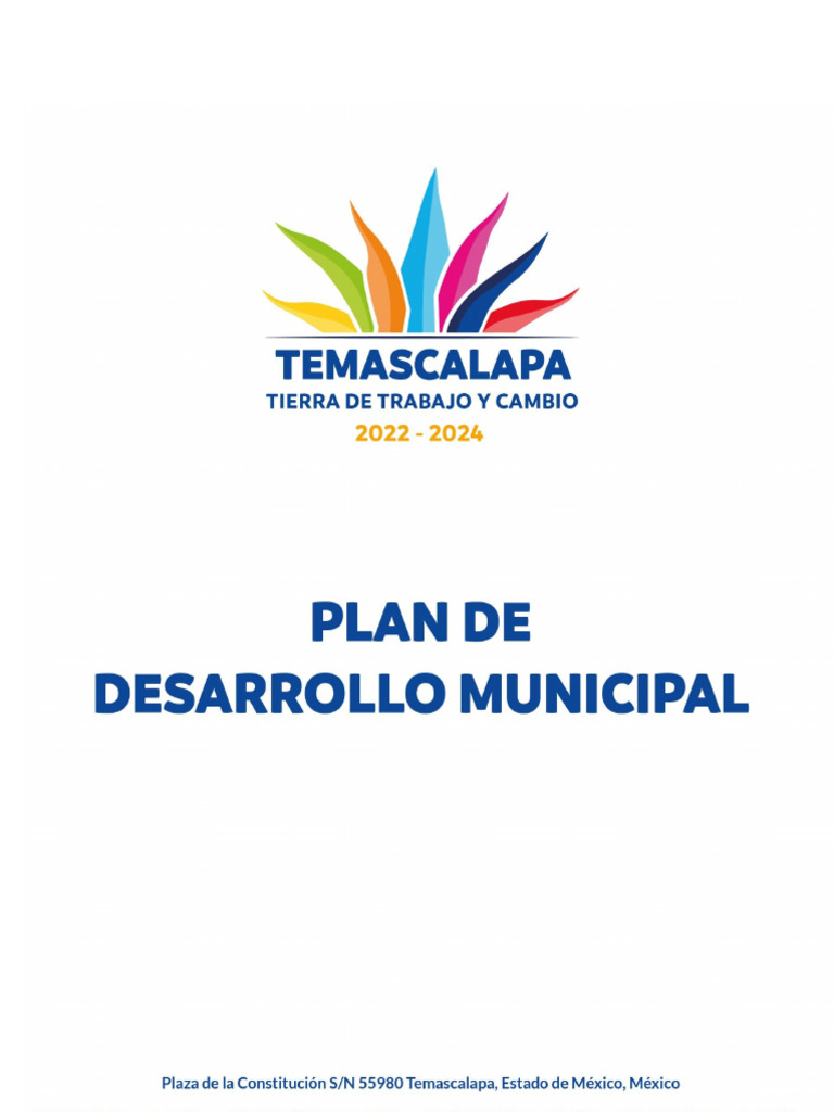 Plan de Desarrollo Municipal 2022-2024 | PDF | Planificación | Democracia