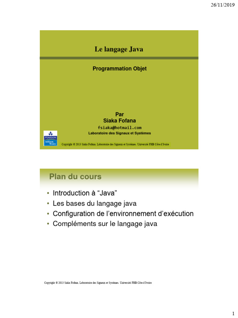 Cours - Programmation Java | PDF | Java (Langage de programmation ...