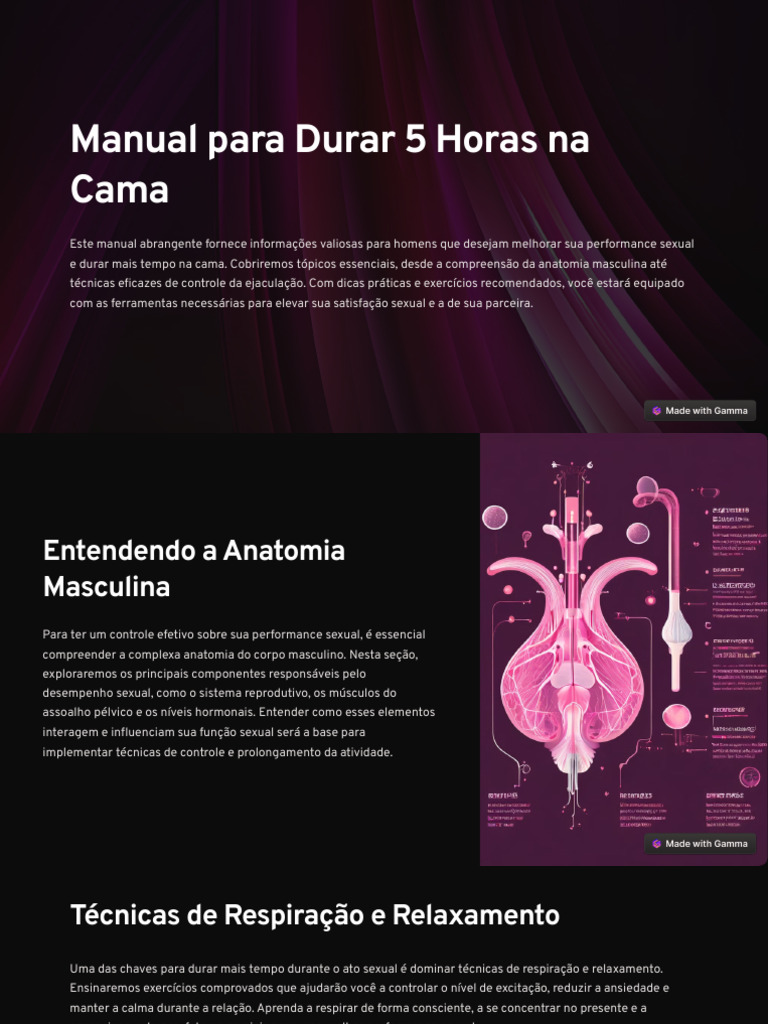 Manual para Durar 5 Horas na Cama | PDF | Relação sexual | Orgasmo