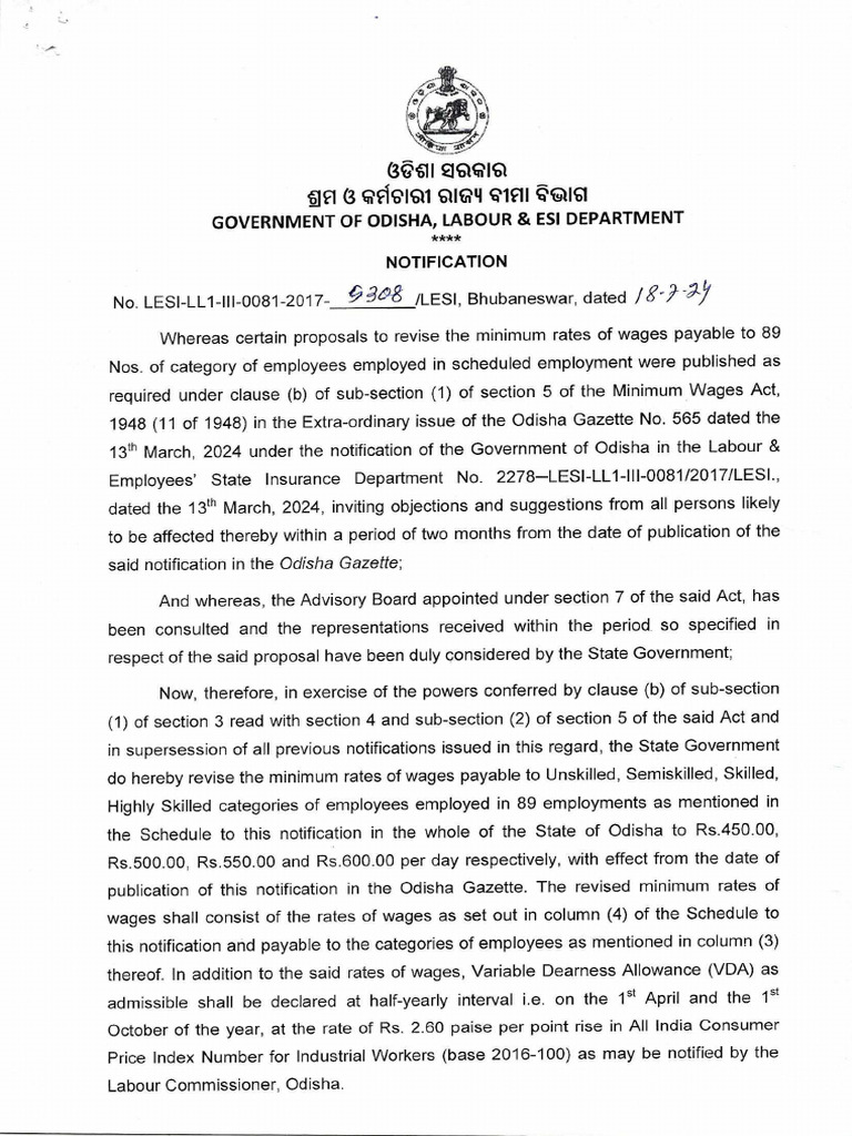  3 qd9191 s1194 q101 116 1 government of odisha labour esi
