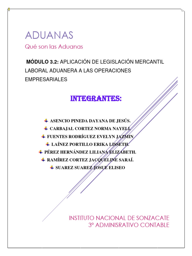 Aduanas Equipo 1 Pdf Aduana Arancel