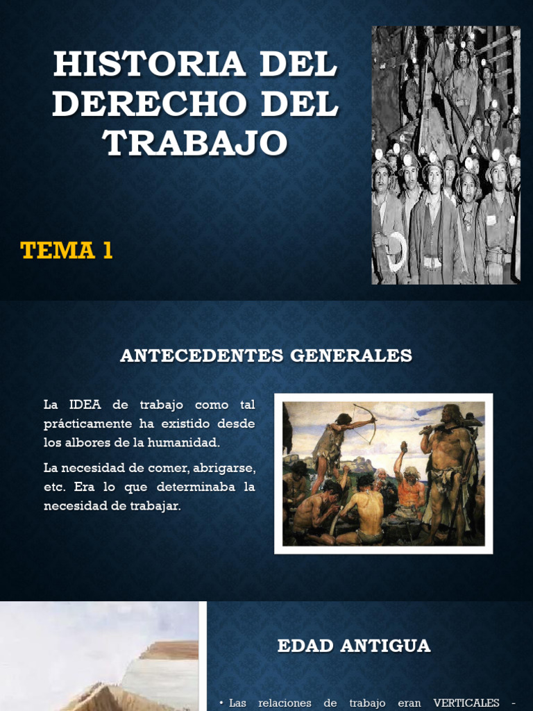 1 Historia Del Derecho Laboral Diapositivas | PDF