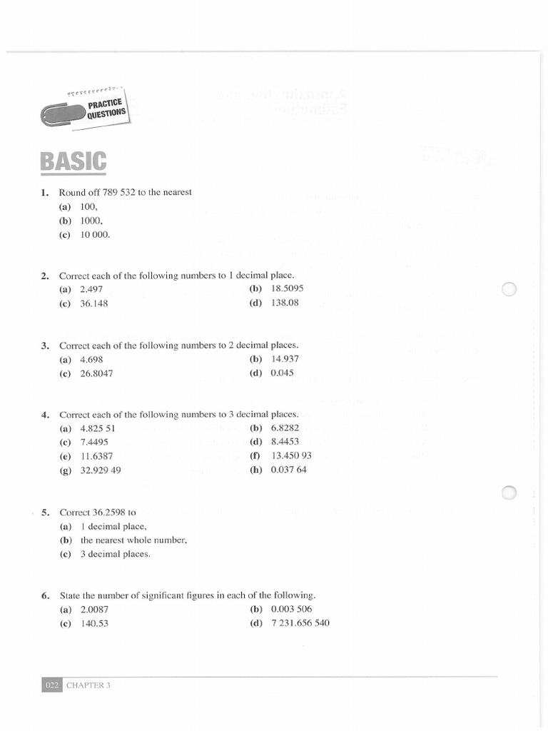 S1-Mathematics-New Syllabus Topical Chaapter 3 Approximation | PDF