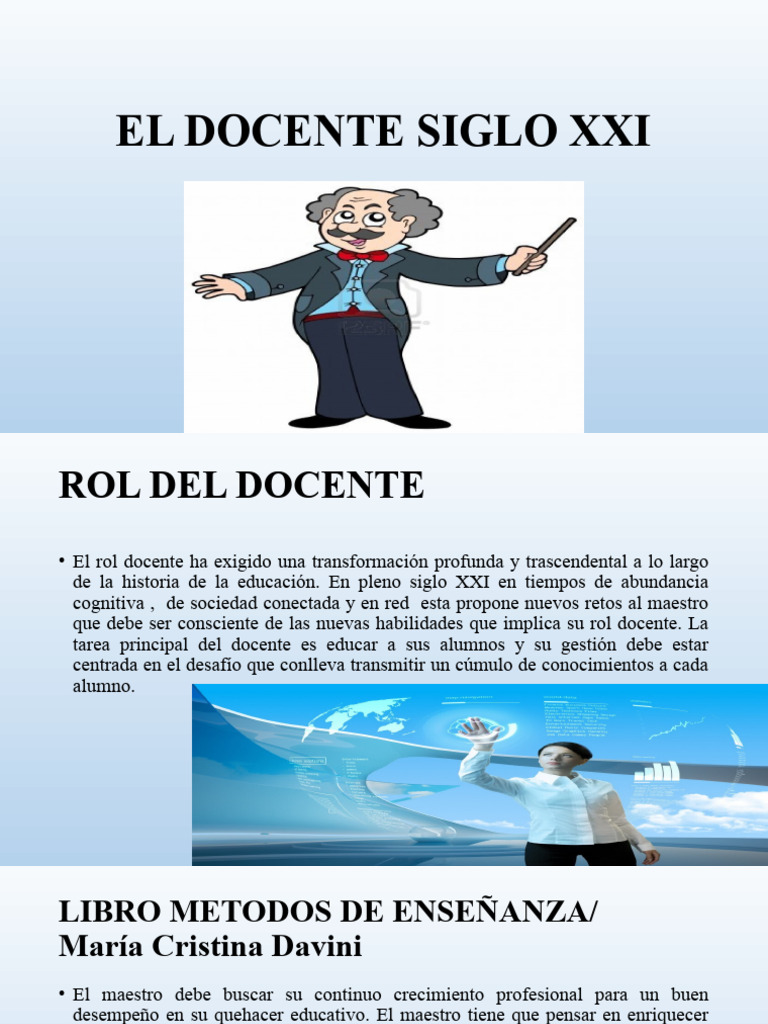 El Docente Siglo Xxi | PDF | Maestros | Aprendizaje