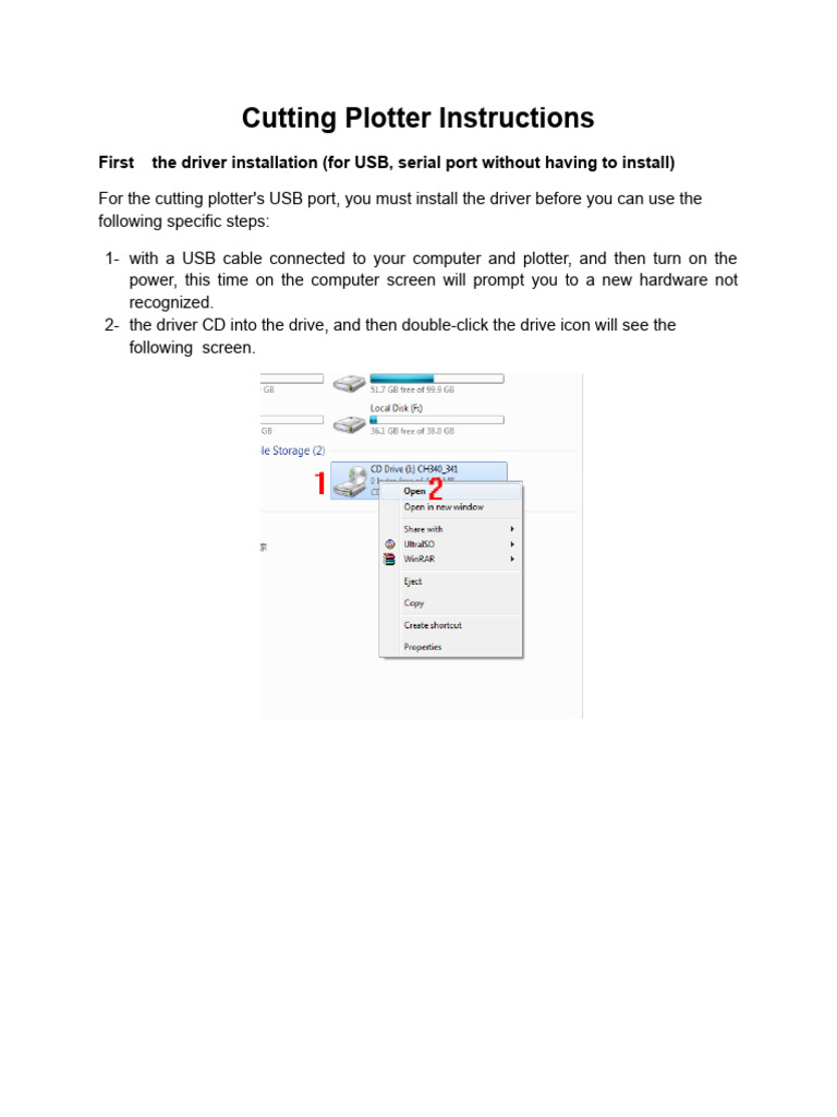 Cutting Plotter Setup Instructions | PDF | Usb | Computer Hardware