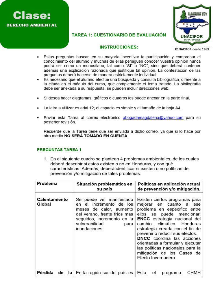Cuestionario de Evaluación Ambiental | PDF | Residuos | Entorno natural