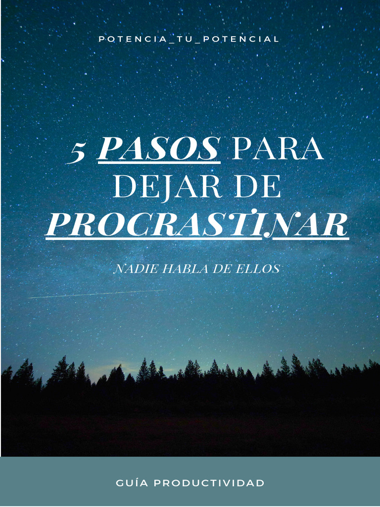 Guía Ebook 5 Pasos Para Dejar De Procrastinar Pdf