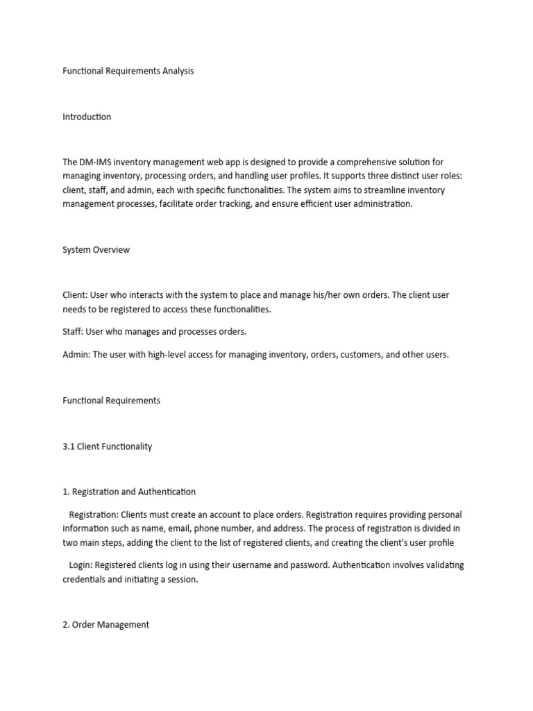 Functional requirements analysis pdf user computing security