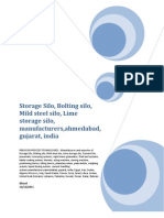 Storage Silo, Bolting Silo, Mild Steel Silo, Lime Storage Silo, Manufacturers, Ahmedabad, Gujarat, India