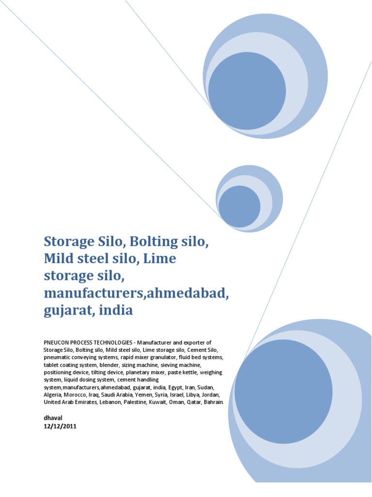 Storage Silo, Bolting Silo, Mild Steel Silo, Lime Storage Silo