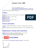 Units: Mechanics Notes 2008