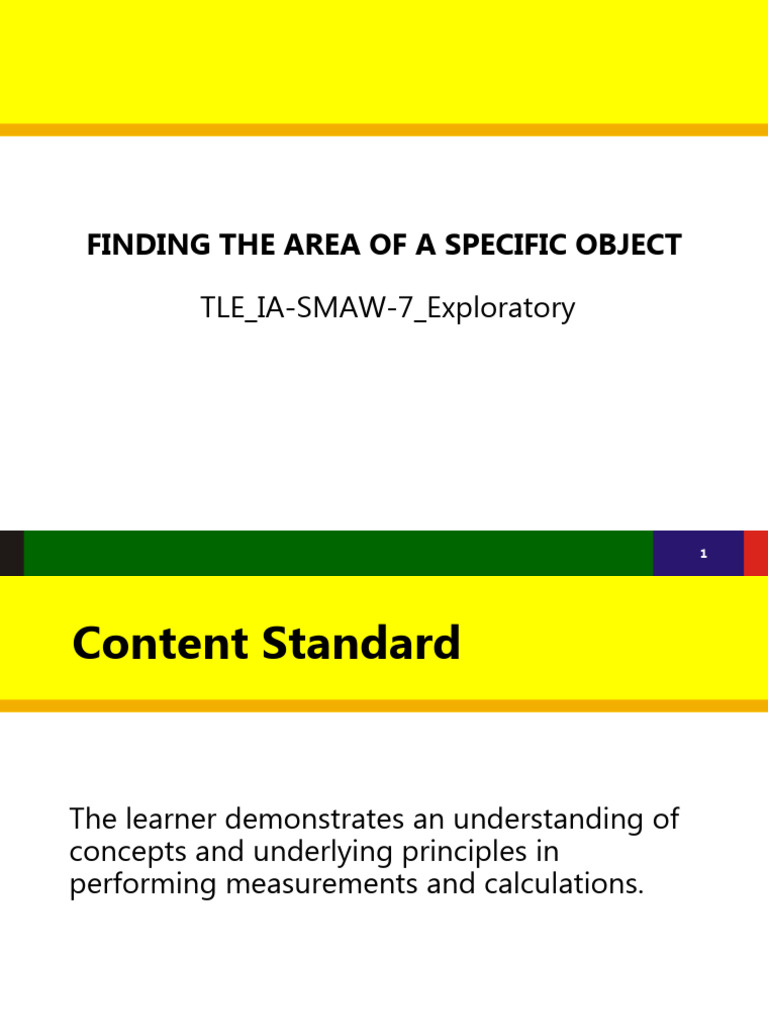 SMAW7 - Calculate Measurement of A Specific Object | PDF | Area | Geometry