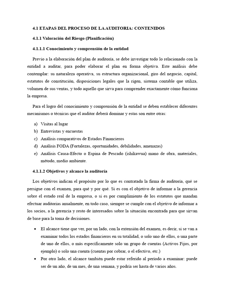 Etapas del Proceso de Auditoría | PDF | Auditoría
