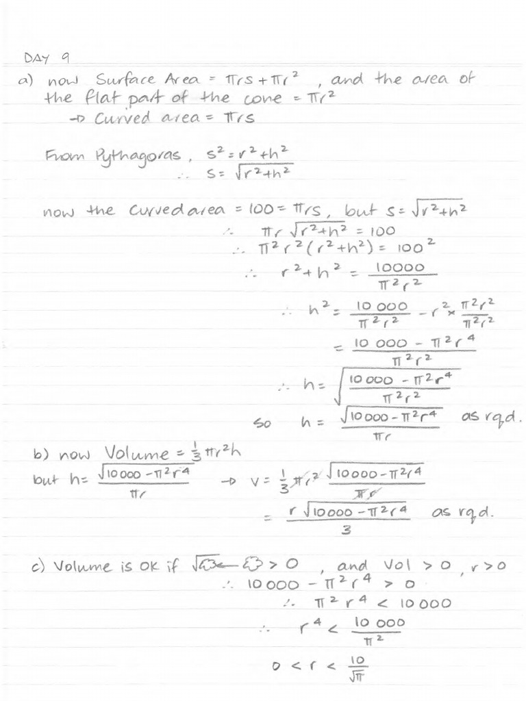 09 Cone Suggested Solution | PDF
