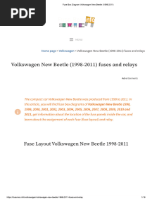Fuse Box Diagram Volkswagen New Beetle (1998-2011)