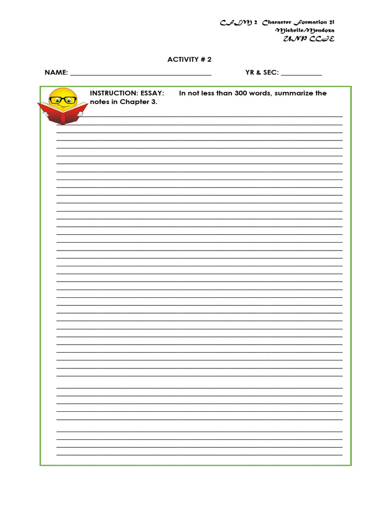 Chapter 3 Summary Essay Task | PDF