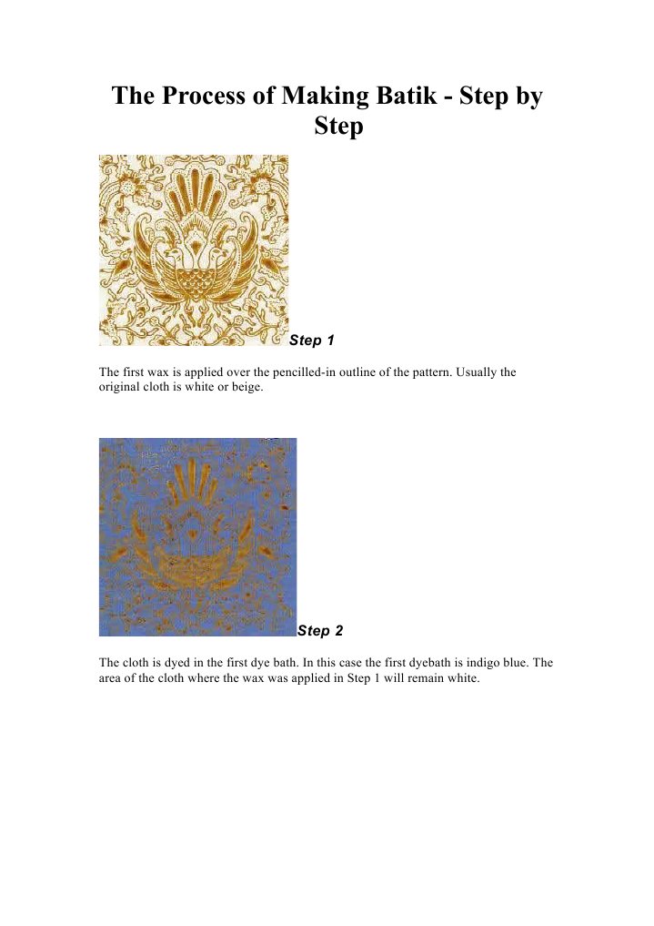 Step-by-Step Batik Making Process | PDF