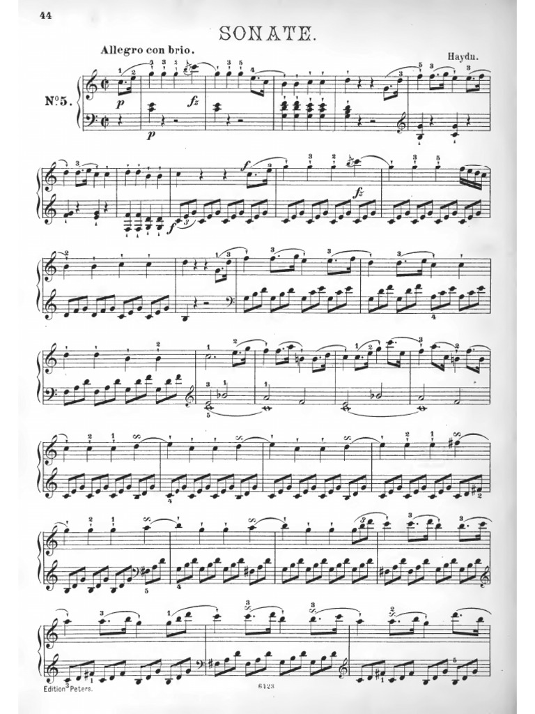 Haydn, Sonata Hob 35 | PDF