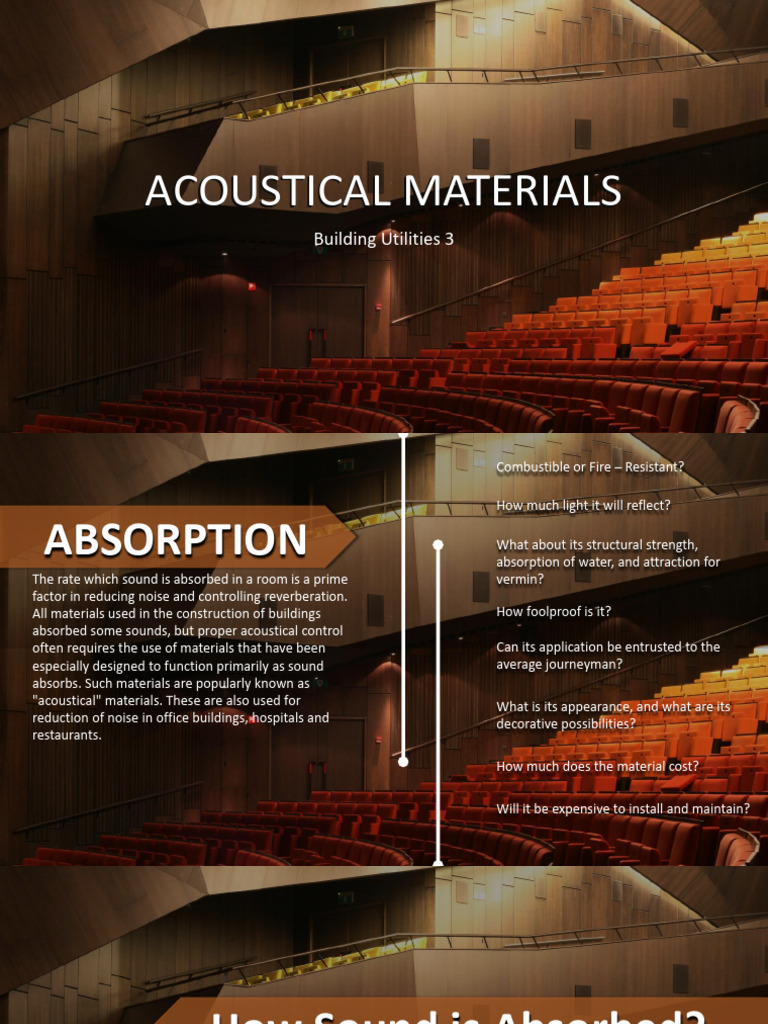Acoustical Materials for Noise Control | PDF | Plaster | Building Materials