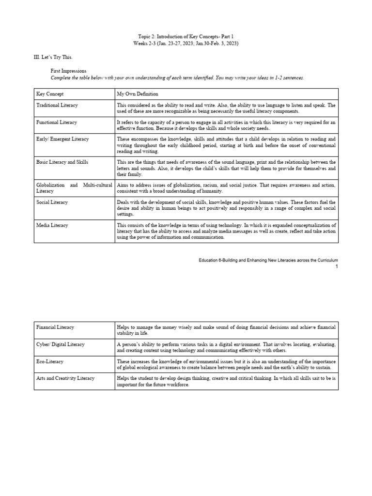 Understanding 21st Century Literacies | PDF | Literacy | Knowledge