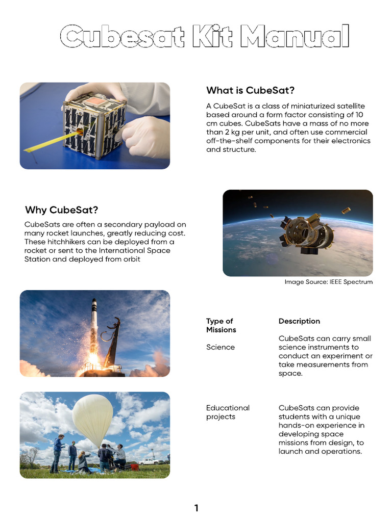 Cubesat Kit Manual | PDF | Arduino | Electronics image.