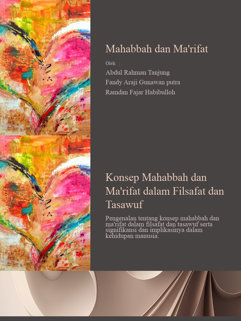 Mahabbah dan Ma'rifat dalam Tasawuf | PDF | Agama & Spiritualitas