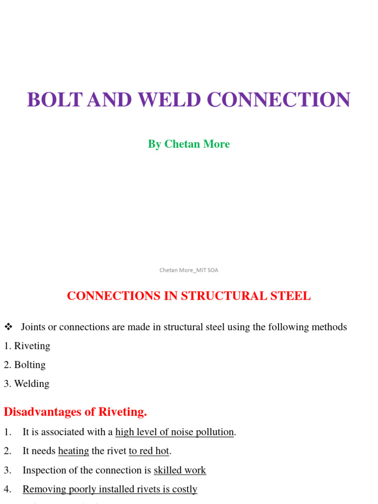 Bolt & Weld | PDF | Rivet | Welding