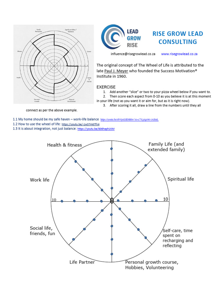 Blank Wheel of Life | PDF | Social Psychology | Psychology
