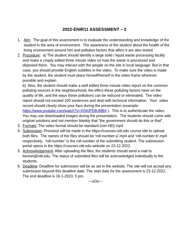 Environmental Assessment Task | PDF