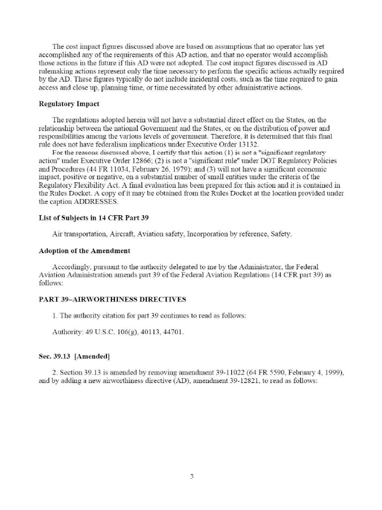 Faa - Ad 2002-14-23 | PDF