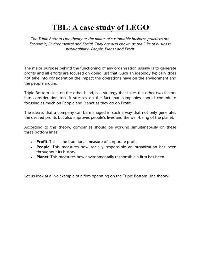 Case Study Lego Pdf Economies