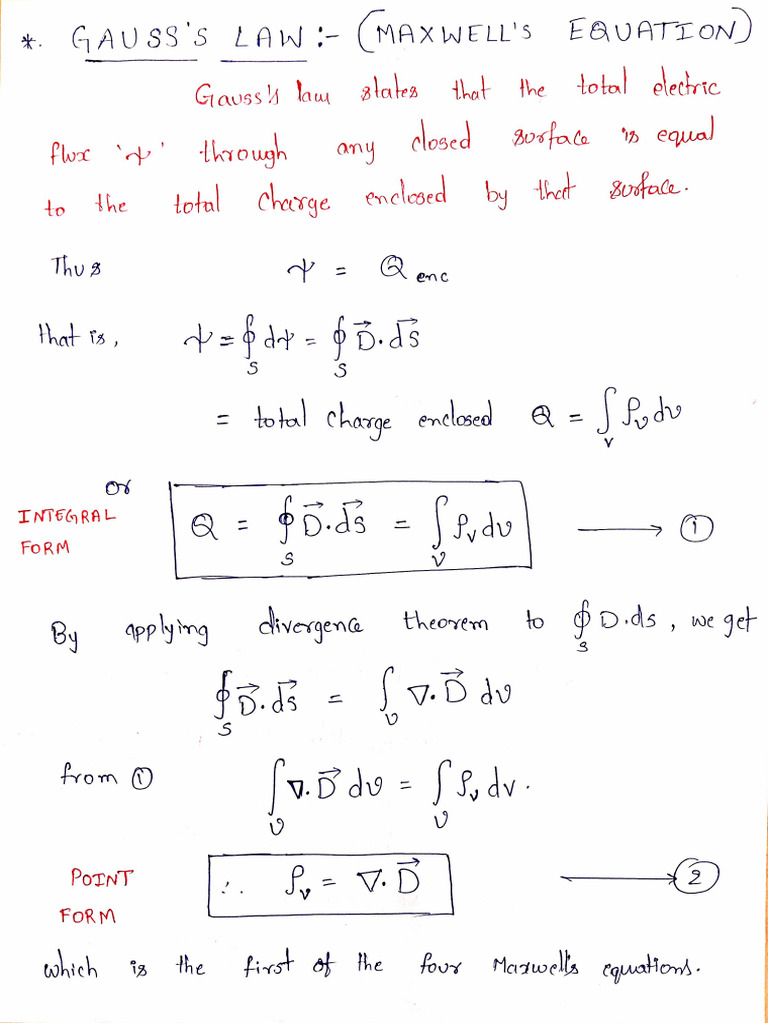 Unit 1 Gauss Law And Applications Pdf