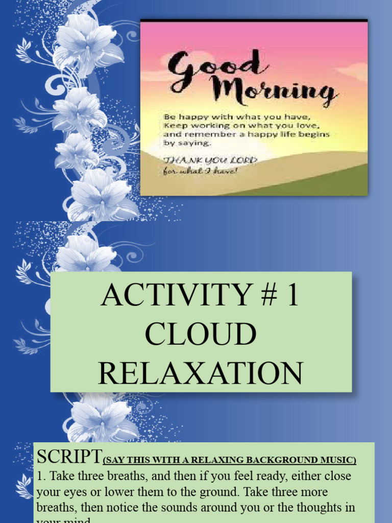 Cloud Relaxation Script for Mindfulness | PDF
