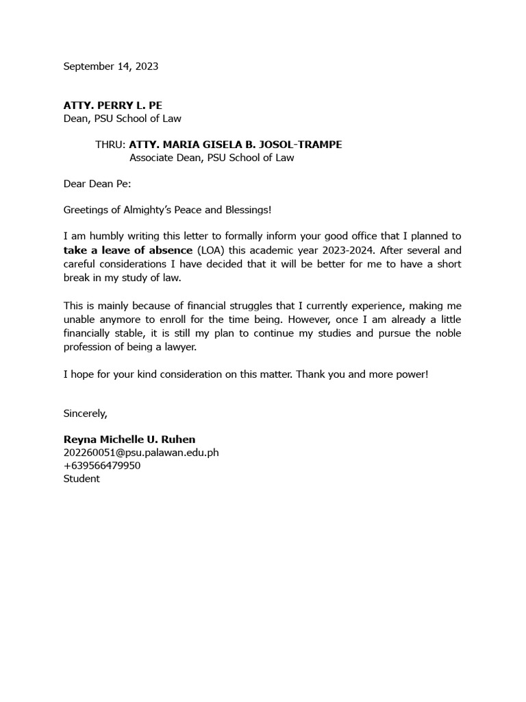 Leave of Absence and SK Candidacy Requests | PDF