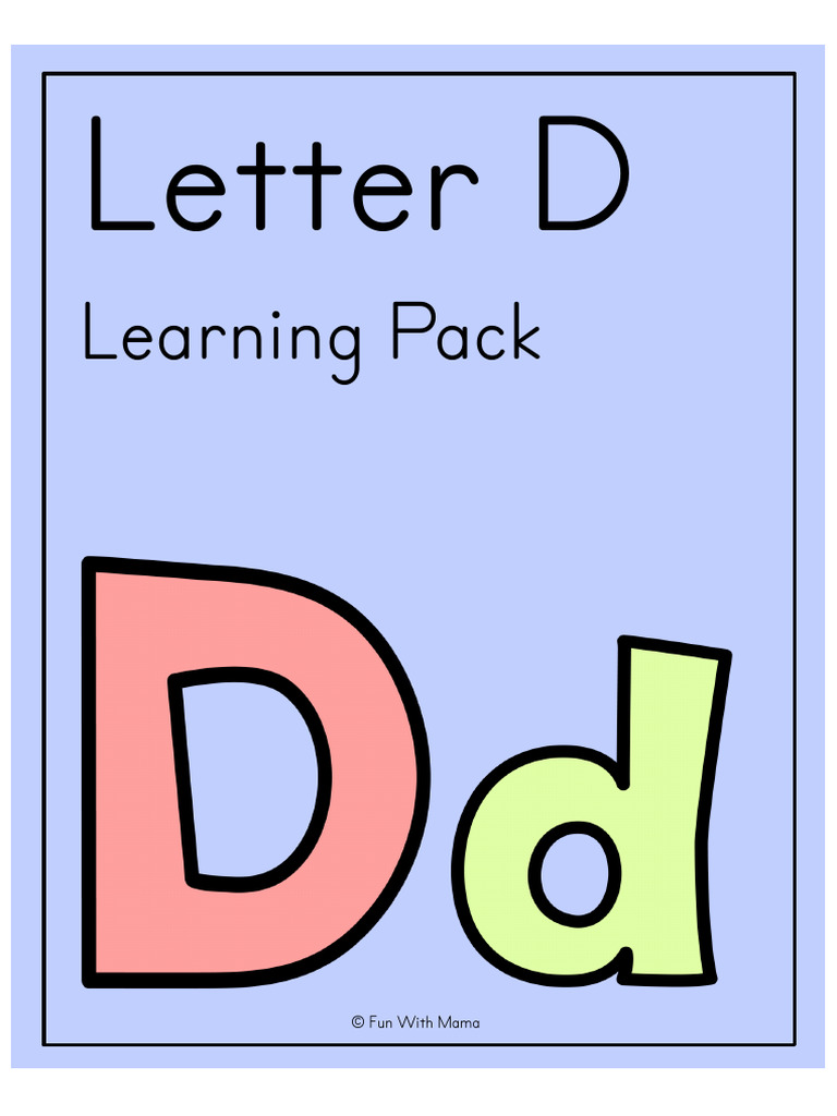 Letter D Worksheets For Preschool PDF Letter Case
