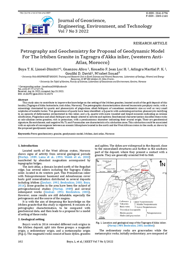 Journal of Geoscience, Engineering, Environment, and Technology | PDF ...