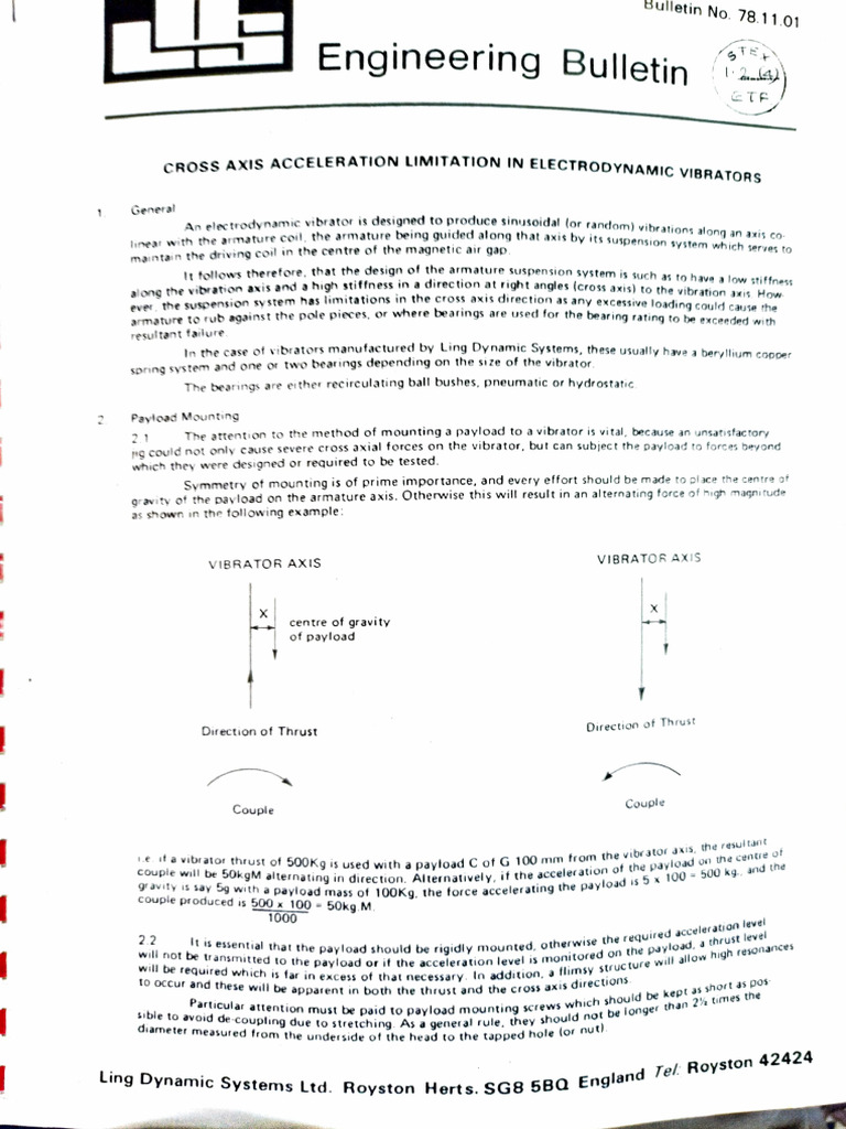 Cross Axis Limitations in Dual Shakers | PDF | Bearing (Mechanical ...
