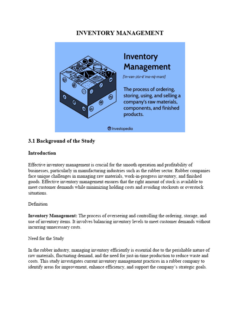 Rubber Industry Inventory Solutions | PDF | Inventory | Lean Manufacturing